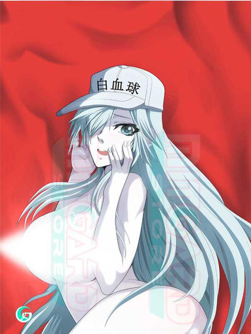 White Blood Cell Body pillow case CELLS AT WORK BLACK! Mitgard-Knight